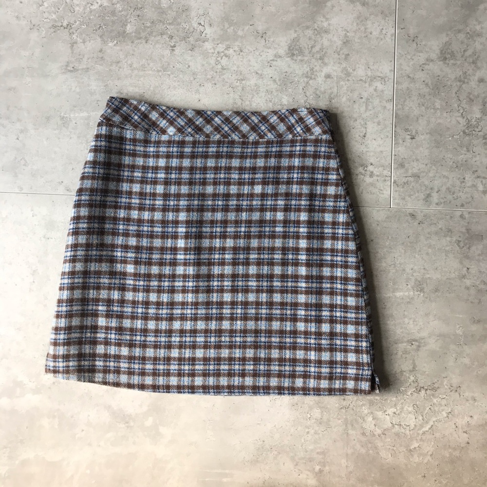 Point zéro skirt for work bleu & brown